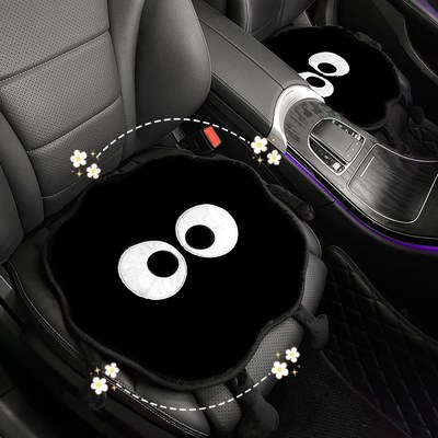 汽车坐垫夏季小煤球卡通爱女座垫防滑四季通用车载座垫车用垫子