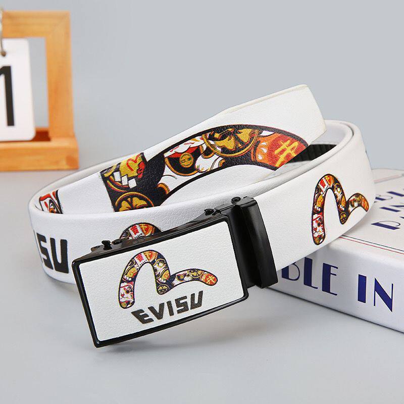 新款涂鸦皮带男女时尚潮流字母腰带儿童学生休闲牛仔裤百搭全卡槽