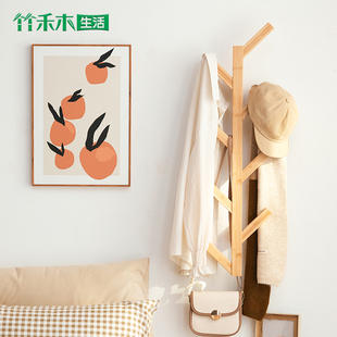 墙上衣帽架创意树枝形壁挂式进门玄关挂衣架卧室门后墙壁衣帽挂钩