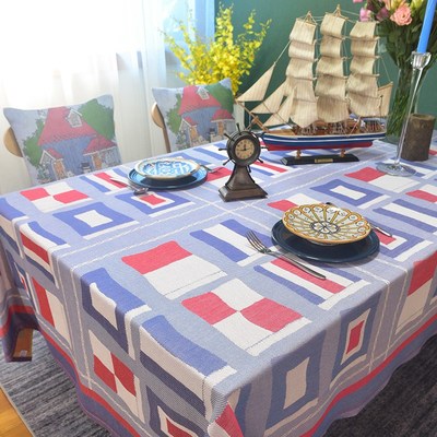 瑞典lund信号全棉桌布地中海欧式提餐台布艺欧式桌垫