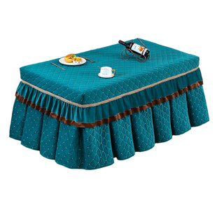 加厚加绒电炉罩烤火罩冬季长方形取暖茶几桌罩子烤火架被加大裙摆