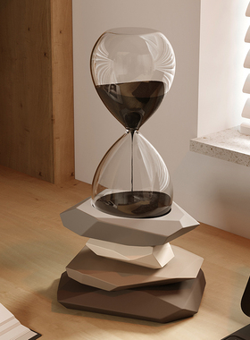 时来运转石头沙漏摆件高级感客厅电视酒柜M玄关家居装饰品乔迁礼