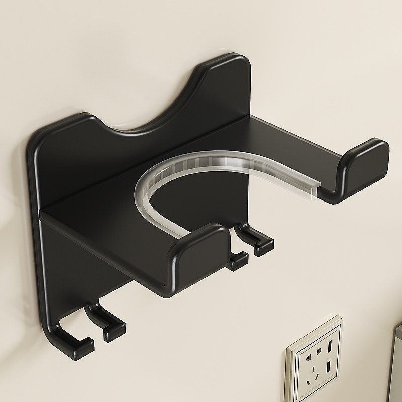 吹风机支架卫生间置物架电吹风挂架浴室免打孔挂架U壁挂式风筒收