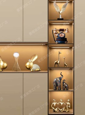 酒柜装饰品办公室餐边柜摆设家居客厅展示柜工艺品书柜现代