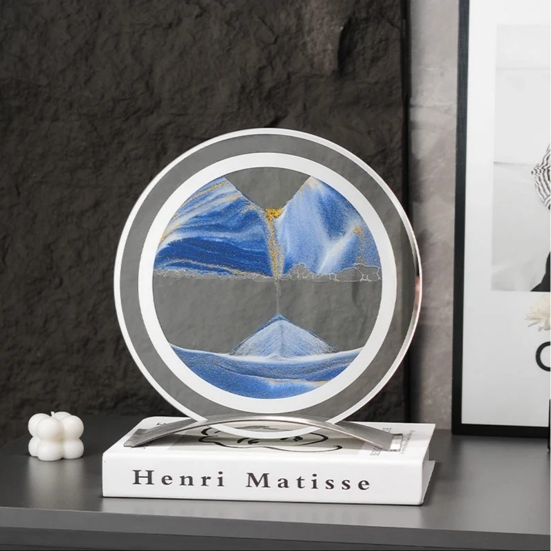 创意动态流沙画摆件解压沙漏客厅摆件乔迁入宅摆件展示柜摆件