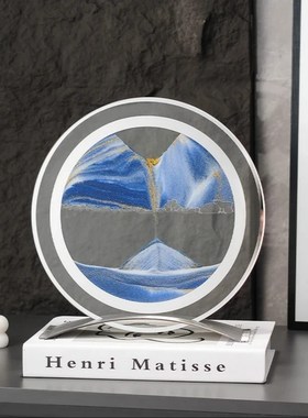 创意动态流沙画摆件解压沙漏客厅摆件乔迁入宅摆件展示柜摆件