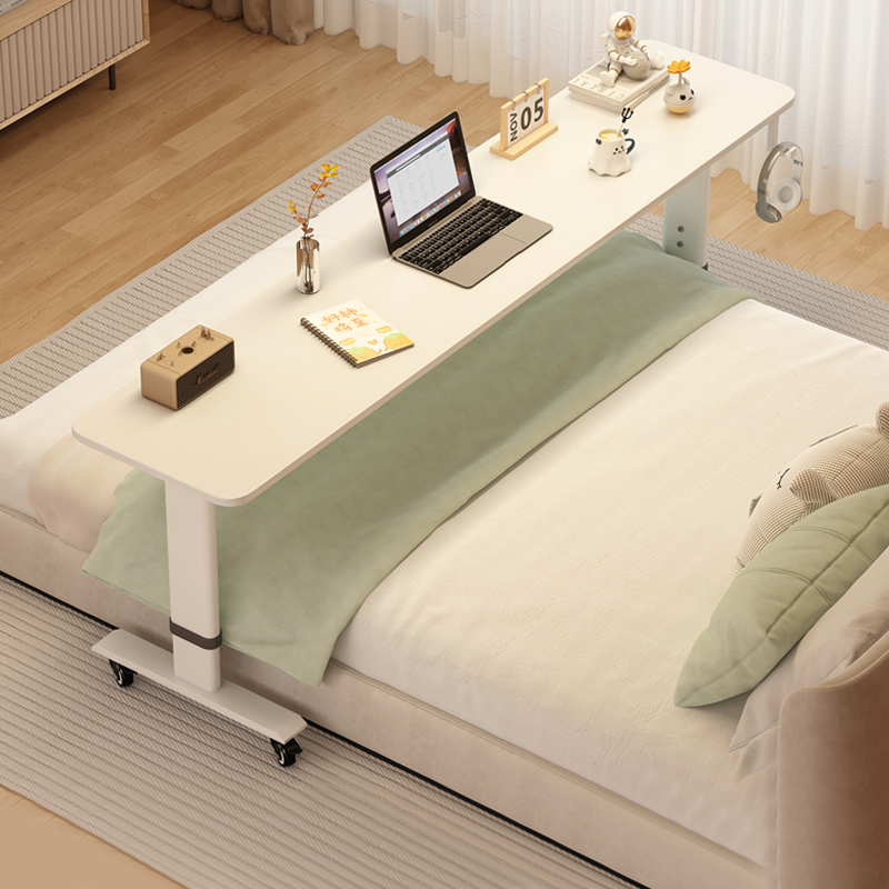 跨床桌床上懒人办公桌学习桌可移动升降靠墙长条书桌床头电脑窄桌
