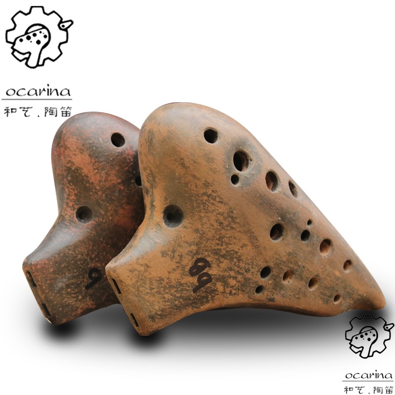 陶笛双管宽音域B调降B调稀有调性陶笛工厂演奏型十二孔升级款音准