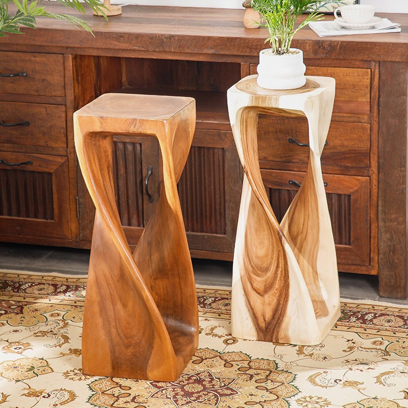 泰国实木客厅异形花架子整木雕刻花几室内落地绿萝盆景架阳台装饰