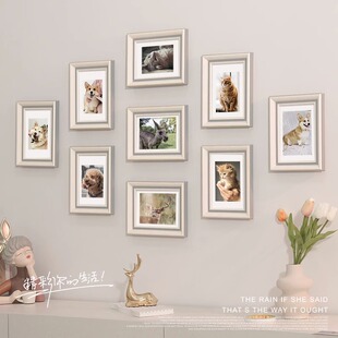 创意相框照片墙客厅挂墙定制背景墙装 饰洗相片墙免打
