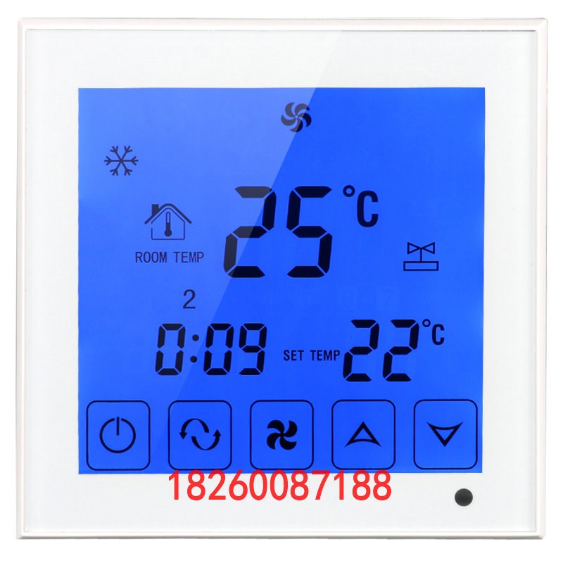 C2V触摸屏比例积分温控器模拟量0-10V中央空调二通浮点式面板