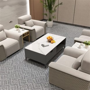 接待贵宾办公沙发茶几简约现代轻奢大堂商务洽谈客厅会客区单人位