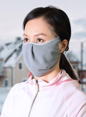 新款Ui 层抓绒防臭护脸大尺码保暖口罩冬季防寒 防风透气防雾