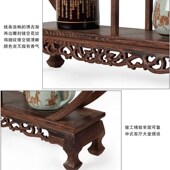 鸡翅木小博古架茶壶架子 实木展示架博古架小 红木多宝阁