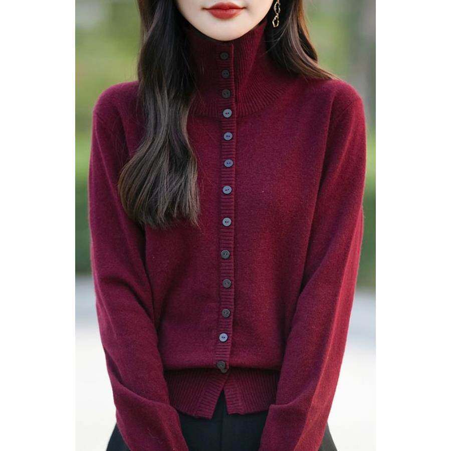 翻领灰色针织衫女开衫毛衣2026春款新款大码显瘦高级感长袖上衣