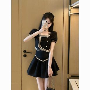 小香风套装裙女夏季2023新款名媛气质复古高端高级感小个子两件套