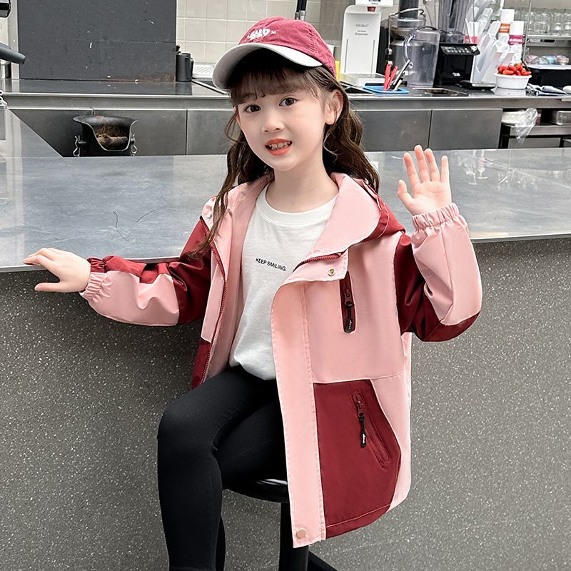 女童加绒加棉冬款外套2025新款中长款洋气风衣网红中大童冲锋棉衣