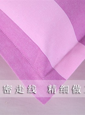 宿舍韩式纯棉老粗布枕套一对加密加厚全棉粗布单人枕皮两支超划算