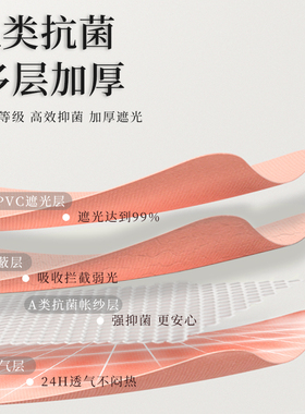 遮光床帘蚊帐一体式大学生宿舍住校专用单人上下铺通用窗帘带支架