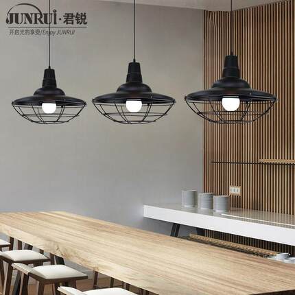 loft工业风复古吊灯个性创意铁艺酒吧连锁餐厅吊灯单头咖啡厅灯具