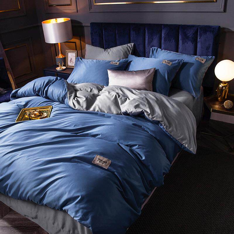 2024水洗真丝四件套60天丝床单被套直播爆款纯色床品厂家直供批