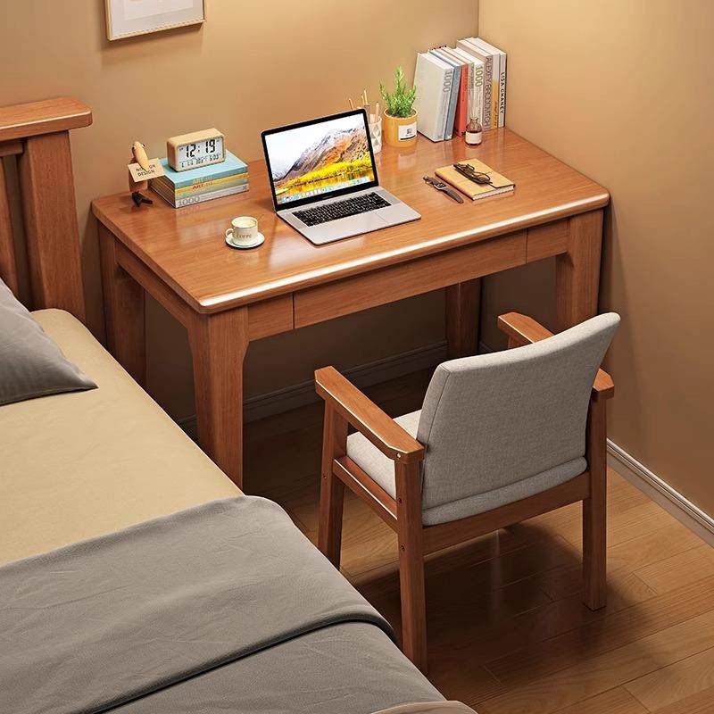 实木窄书桌家用40/50CM宽学习桌卧室简约台式电脑桌学生写字桌子