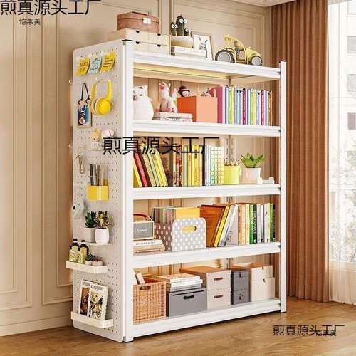 家用置物架钢制书架围栏钢结构角架客厅转角落地多层储物架收纳架