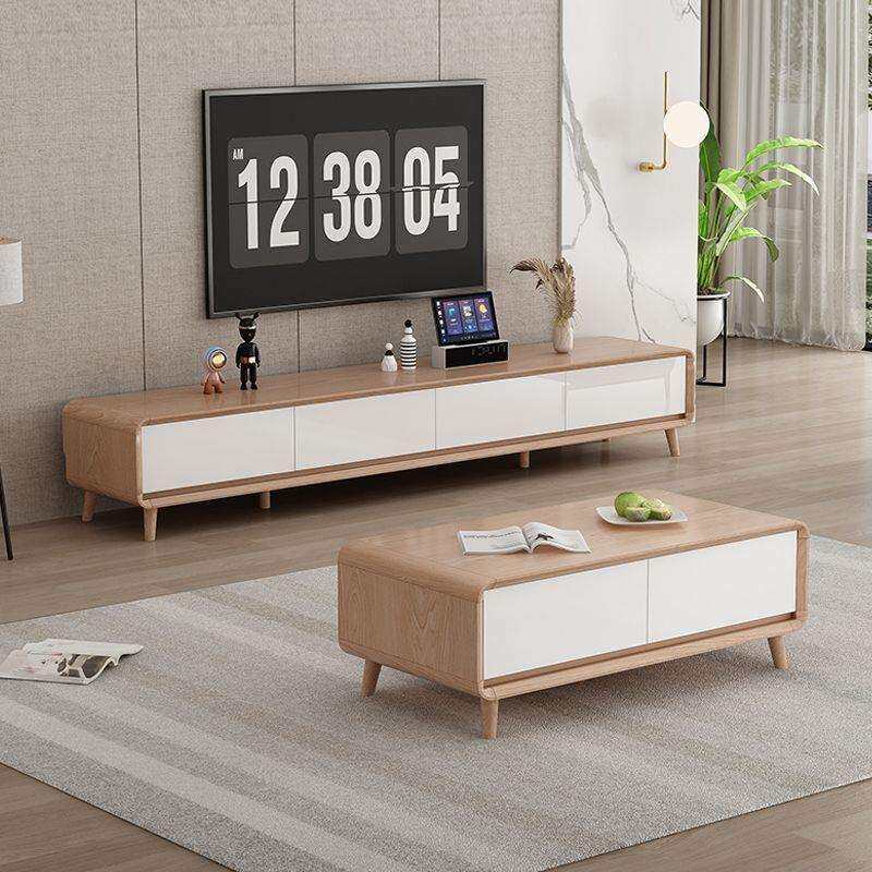 2024新款茶几电视柜落地款组合大容量家用现代小户型北欧客厅柜子