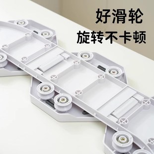 手动菜盘便携式 长桌旋转餐盘家用适合长餐桌 托盘长条桌转菜