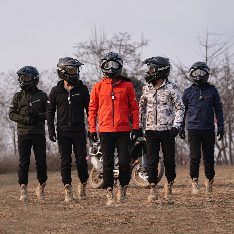 秋冬季机车骑行风衣机车服防摔透气赛车冲锋衣防风保暖外套男女