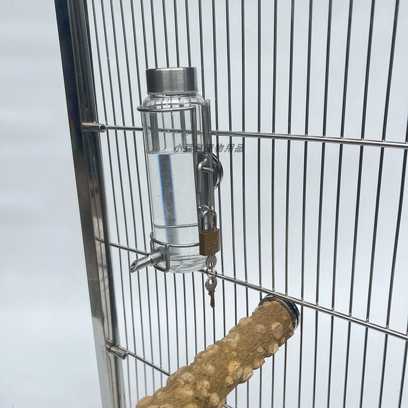 鹦鹉自动饮水器    撞针水壶  笼内外通用水壶  横竖丝通用水壶
