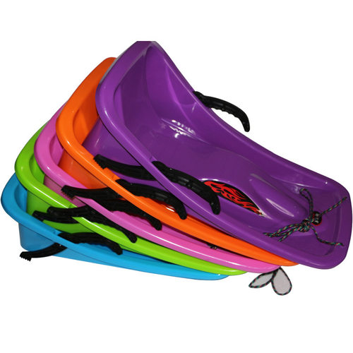 儿童滑雪板滑沙板雪橇带刹车带坐垫加长加厚款滑草板爬犁冰车