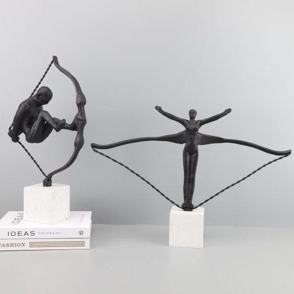现简约大理石金属人物摆件样板房间家居电视柜金属创意软装饰品,特色手工艺,其他,淘宝优惠券,粉丝福利购,淘宝优惠卷