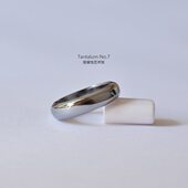 耐腐蚀钽馆 佩s厚艺术戒指 巨阙戴纯面舒适大码 有1重精巧弧