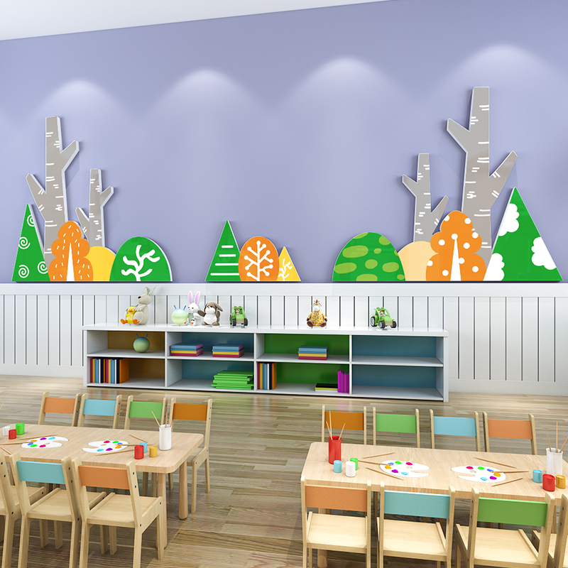 幼儿园环创建设主题文化墙面装饰挂画儿童房间环境布置墙贴画用品