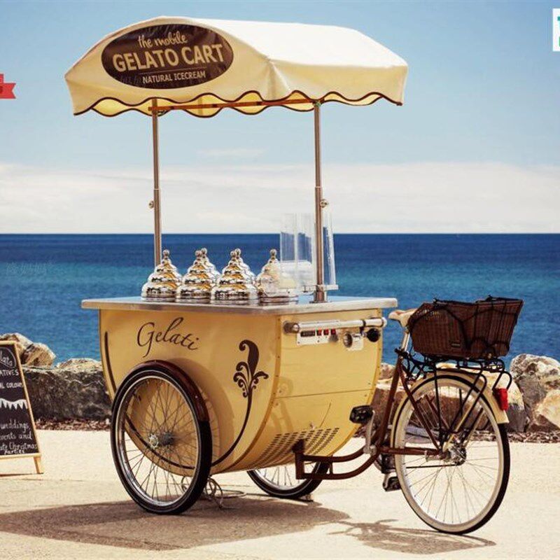 户外活动美陈餐车景区集市露营小吃三轮车网红节假日果汁美食推车