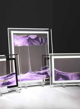 流沙画摆件创意艺术解压沙漏客厅办公室酒柜电视柜家居轻奢装饰品