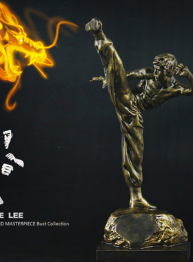 健美健身比赛奖杯欧式李小龙摆件 跆拳道拳击肌肉大力士男女礼品