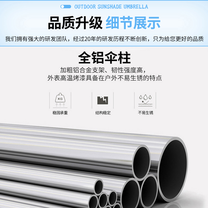 户外遮阳伞庭院伞桌椅带伞露台户外伞庭院室外遮阳伞摆摊伞中柱伞