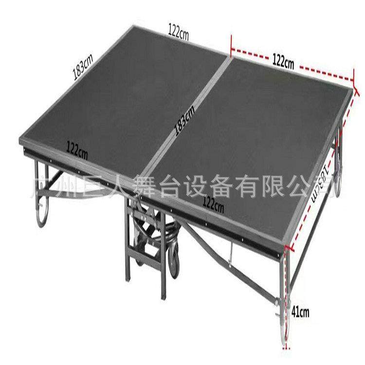 折叠舞台活动金属折叠支架舞台室内带轮拼装舞台