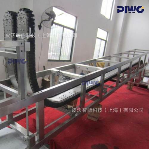 钢基链夹持玻璃瓶产品垂直输送夹持升降机包装机柔性夹持输送线