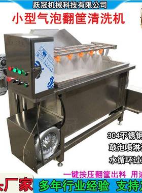 自动翻筐式气泡洗菜机净菜加工商用多功能清洗机牛羊猪肉小型清洗