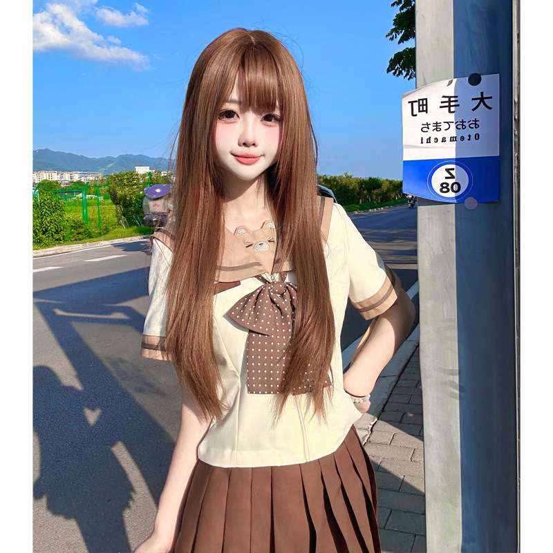 不眠岛JK【搞怪熊】原创日系软妹水手服正统一本jk制服可爱套装女