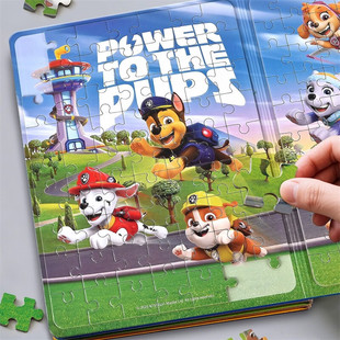 汪汪队二合一进阶磁力拼图-即刻出发正版 3-6岁儿童磁吸贴纸免裁剪手工diy磁力贴立大功安静书专注力训练益智卡通益智玩具生日礼物