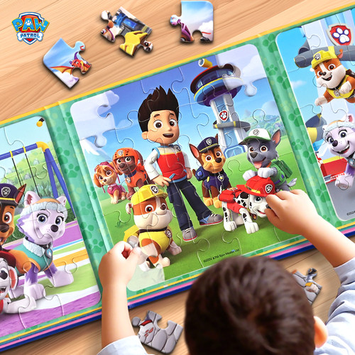 汪汪队磁力拼图 3到6岁儿童益智卡通 男孩女孩宝宝磁性平图玩具益智力宝宝幼儿礼物平面拼板玩具 汪汪队立大功磁力安静书新款