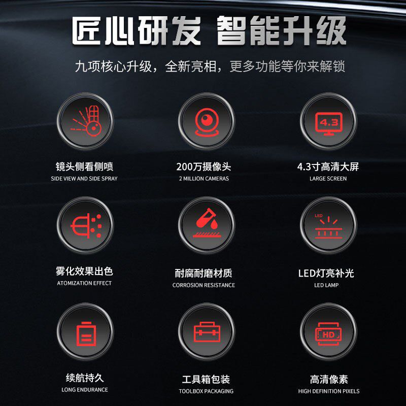 汽车空调清洗全套工具滤芯蒸发箱出风口除臭免拆空调可视清洗枪