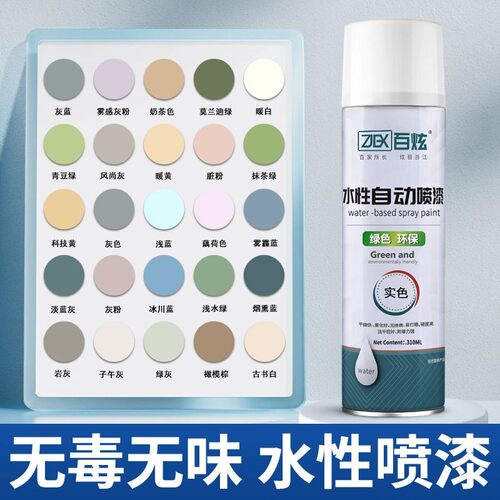 【水性】家用自喷漆翻新改色手喷漆车漆家具墙面木门修复木器油漆