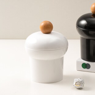 日系简约糖果罐储物罐零食巧克力球收纳罐木球带盖糖罐茶叶罐罐子