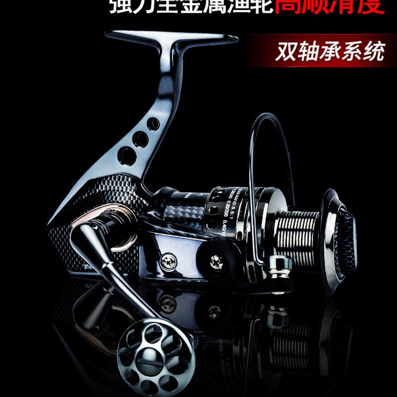 德岛HK鱼轮14轴鱼线轮全金属线杯渔轮无间隙纺车轮斜口渔线轮渔具