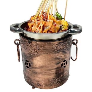 涮肚锅毛肚锅串串锅防风液体酒精炉环保油炉加深加厚不锈钢小火锅